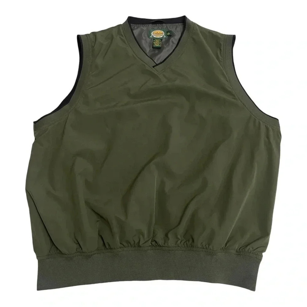 Cabela’s Outdoor Gear Dark Green Golfing Pullover Windbreaker Vest Men’s Size L